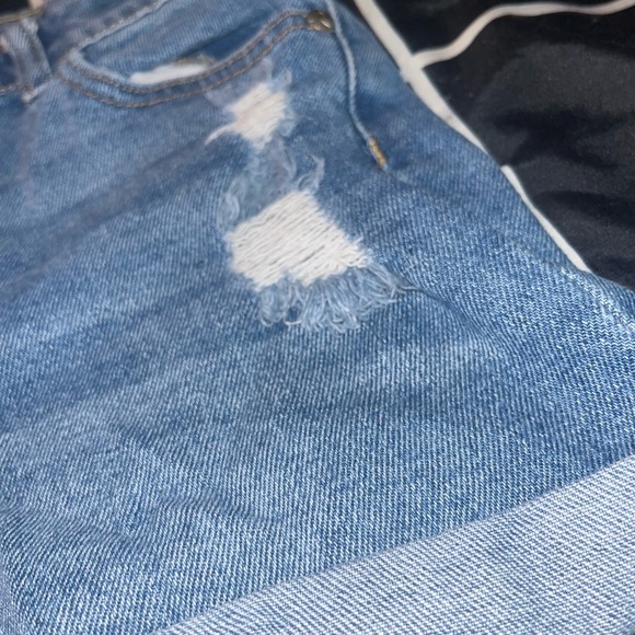 Jean Ripped Shorts - Picture 3 of 4